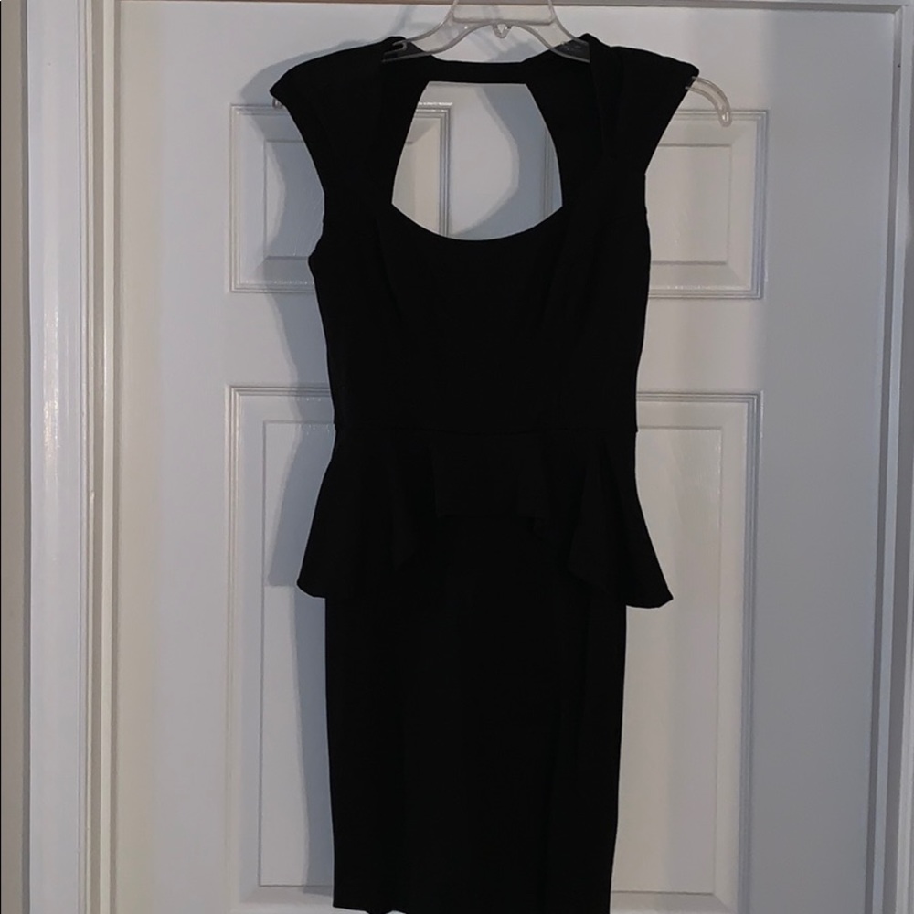 Black peplum dress